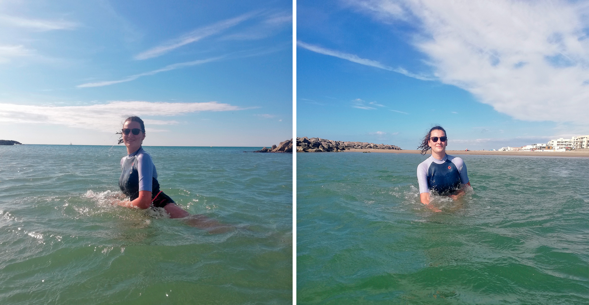 Cours d'aquagym en mer