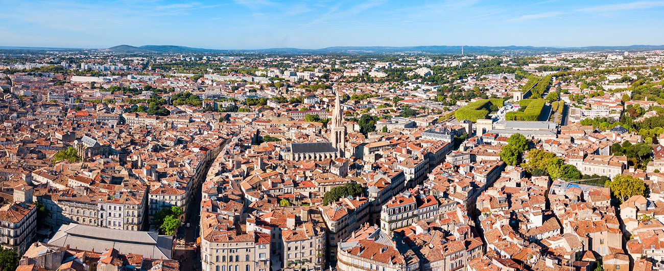Vue aérienne de Montpellier