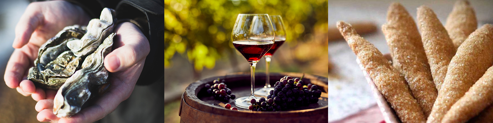 Spécialités de l'Hérault : vin, huitres, zézettes