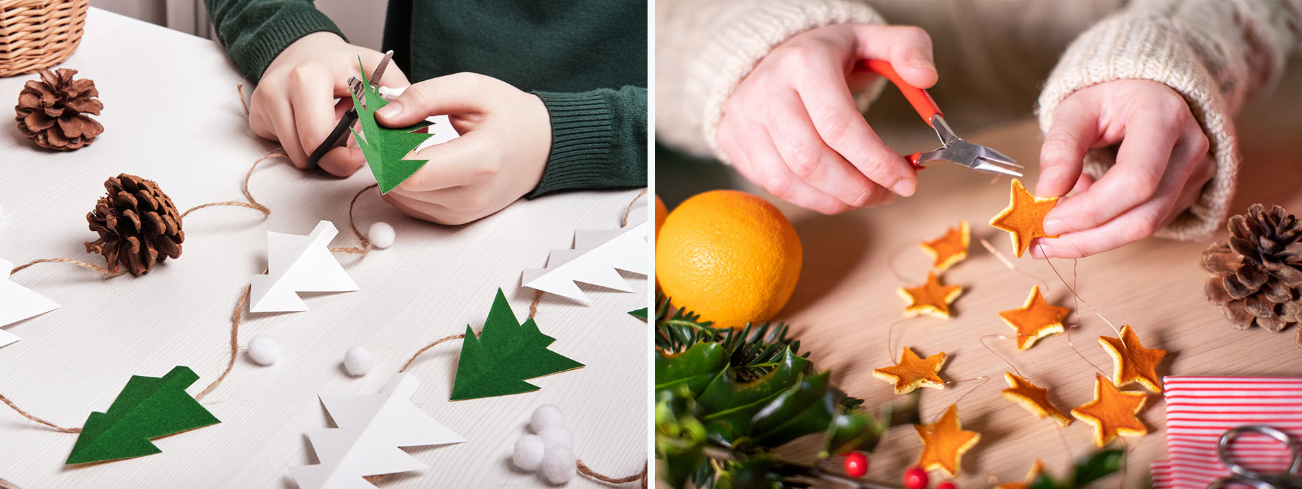 Guirlande à planter  Décorations de Noël en papier ensemencé