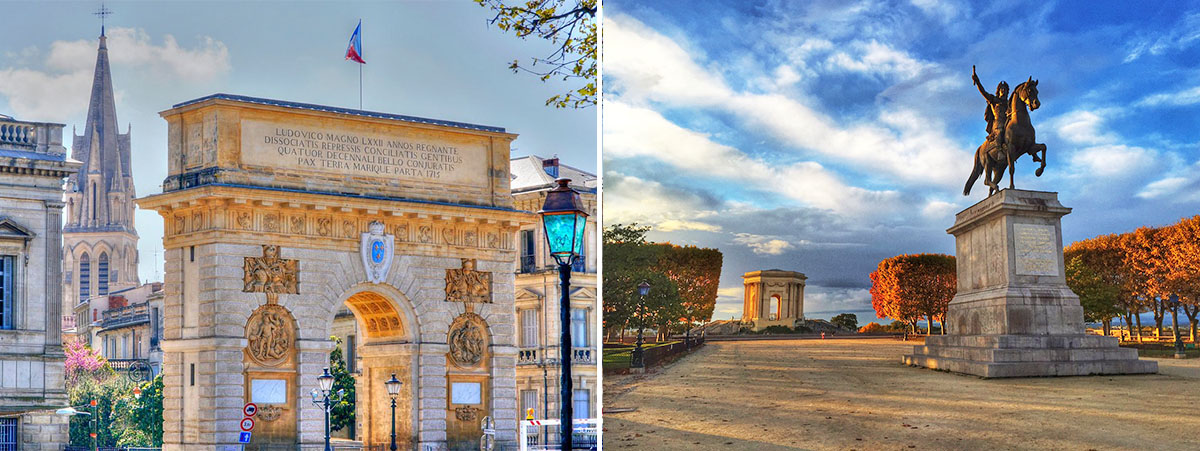 Arc de Triomphe et place du Peyrou Montpellier
