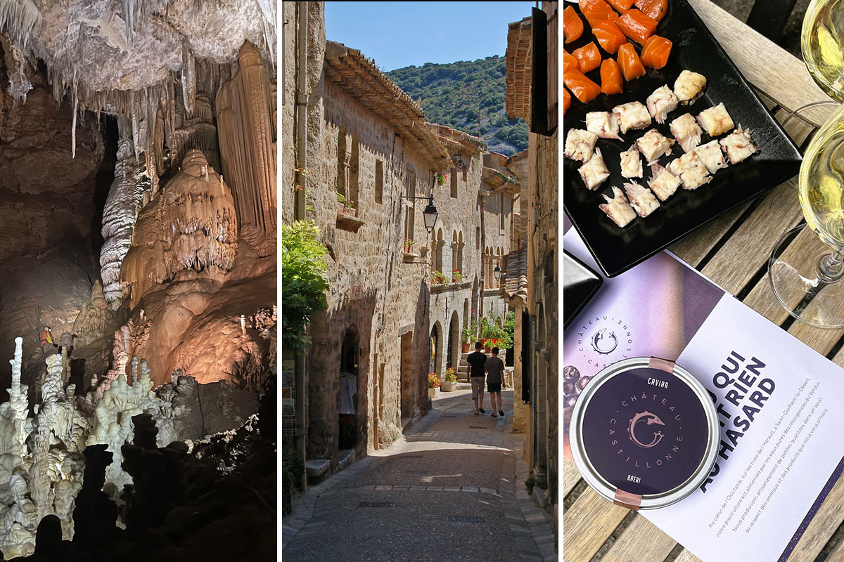 Journée culturelle & gourmande : caviar, vins, grotte, …