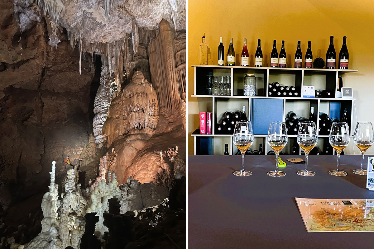Excursion 1/2 journée : visite d’une grotte et dégustation de vins