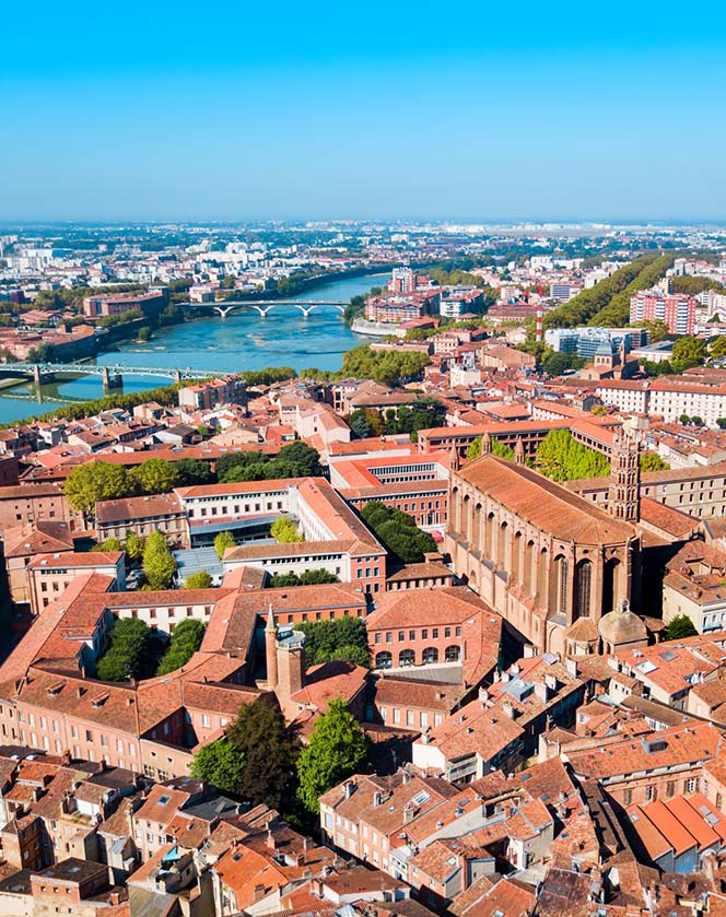 Vue aérienne de Toulouse