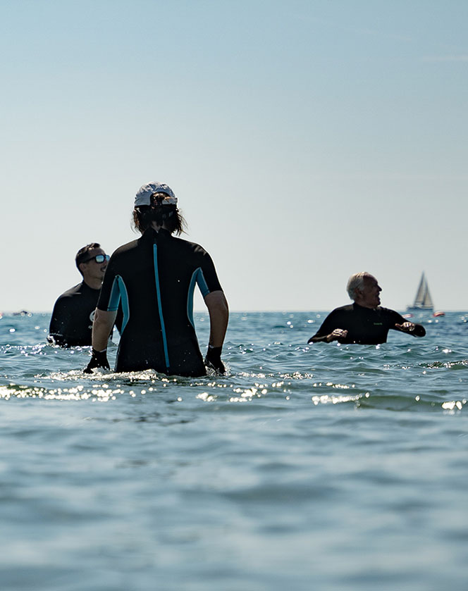 Séance d'aquagym en mer