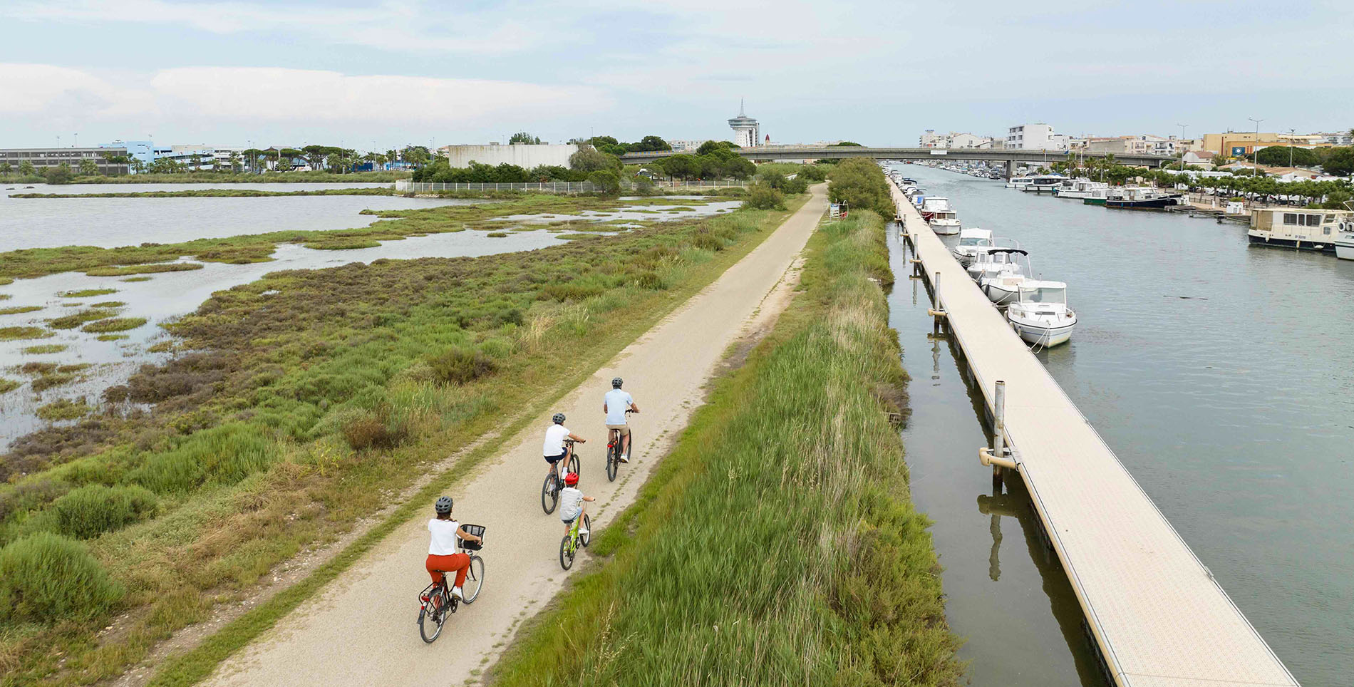 Balade à vélo en famille à Palavas-les-Flots